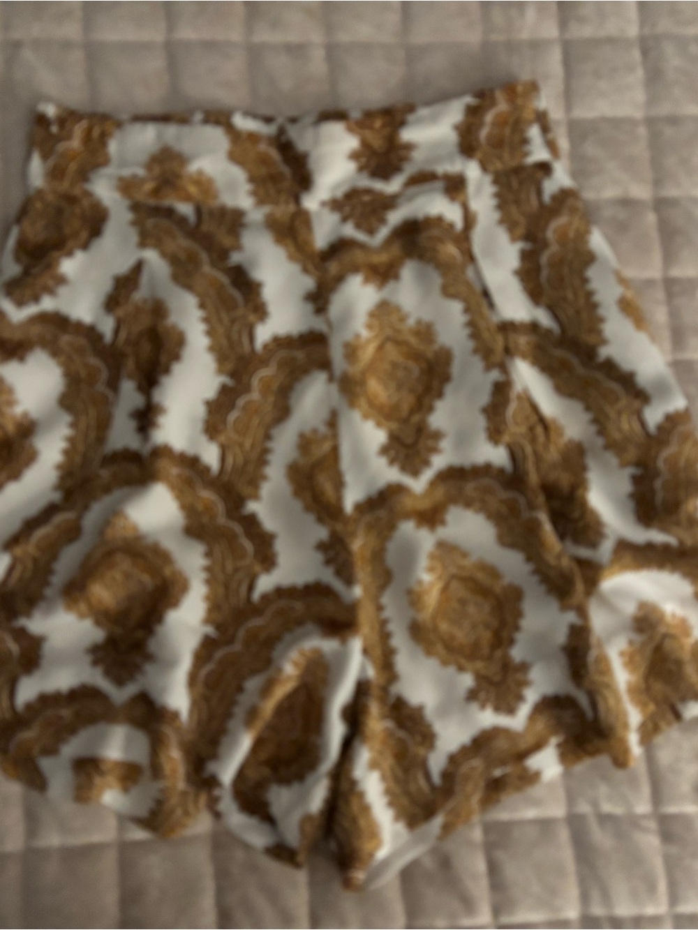 H&M Shorts Women’s Size 4 with White/Gold Paisley Print - Picture 3 of 11